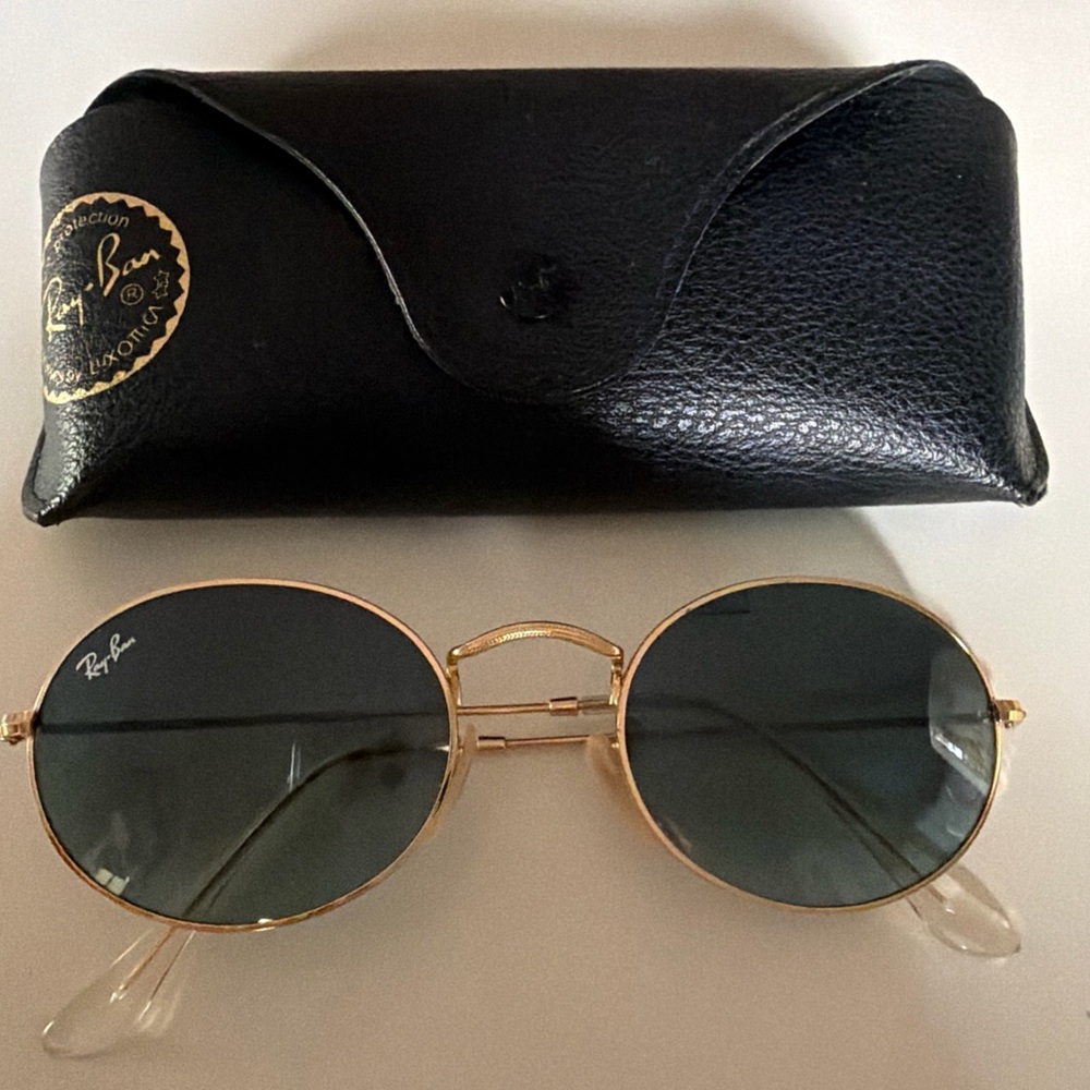 Ray-Ban Gold and Black Sunglasses